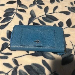 Like new blue Coach wallet